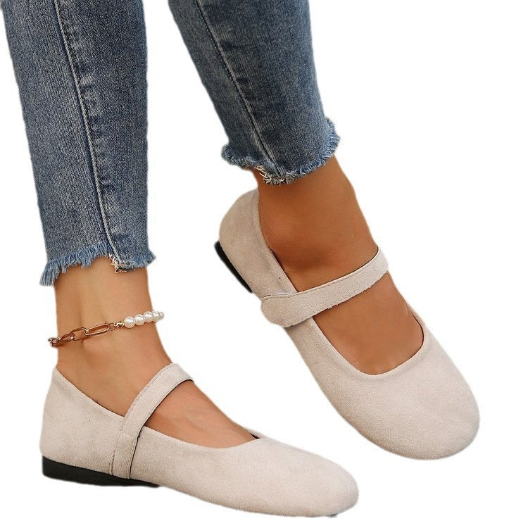 Damen Ballerinas mit verstellbarem Riemen und weichem Innenfutter