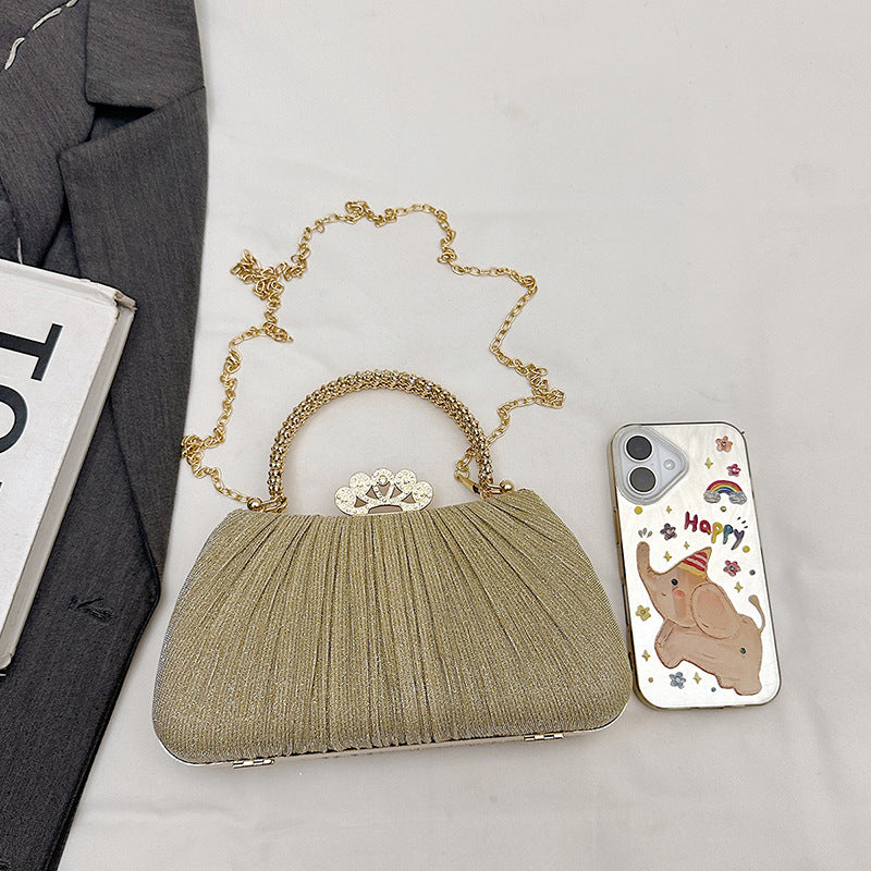 Damen Glamouröse Clutch-Tasche mit funkelndem Kettenhenkel Nord Taschen