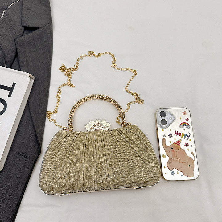Damen Glamouröse Clutch-Tasche mit funkelndem Kettenhenkel Nord Taschen