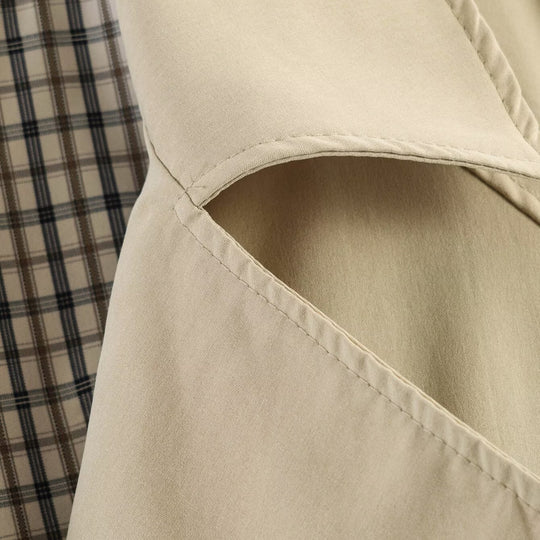 Damen Kurzer Trenchcoat mit Kordelzug-Taillierung Nord Taschen