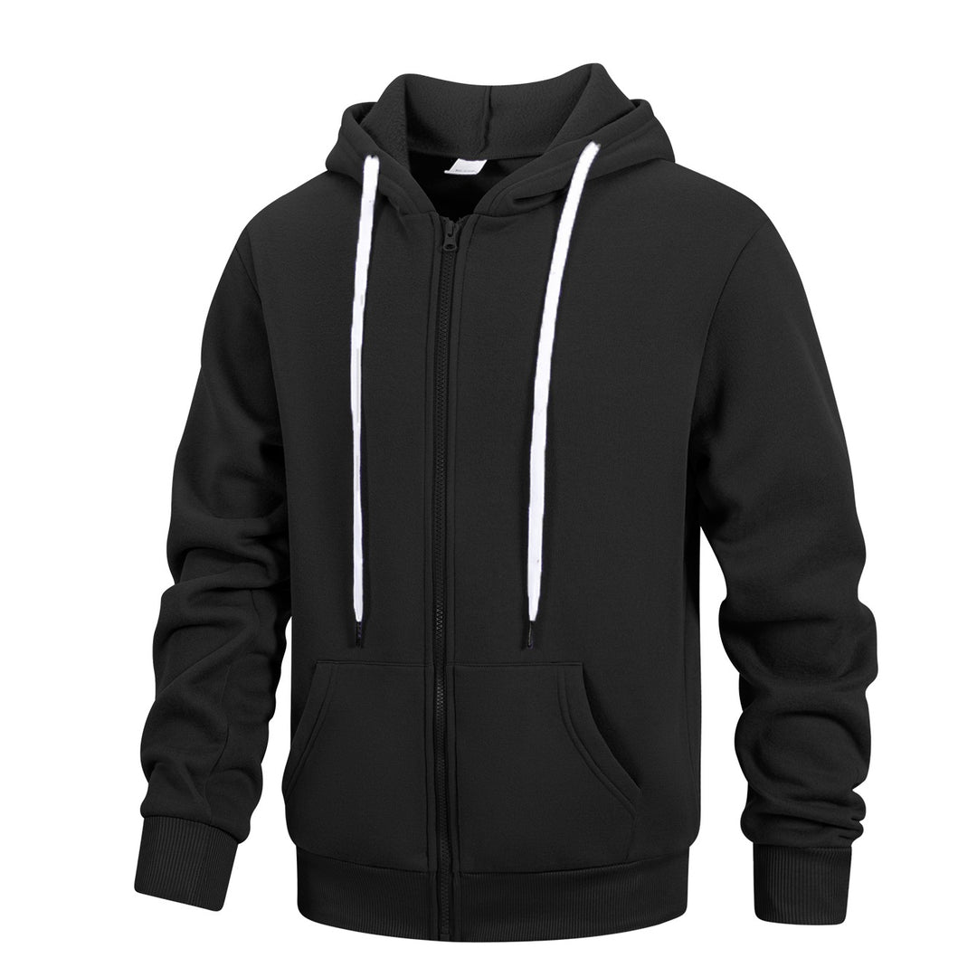 Herren Kapuzen‑Sweatjacke mit durchgehendem Reißverschluss, Kängurutaschen & weichem Futter Nord Taschen