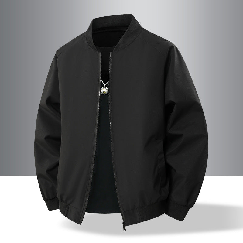 Herren Leichte urban-militärische Bomberjacke mit elastischem Saum, Reißverschluss und Eingrifftaschen Nord Taschen