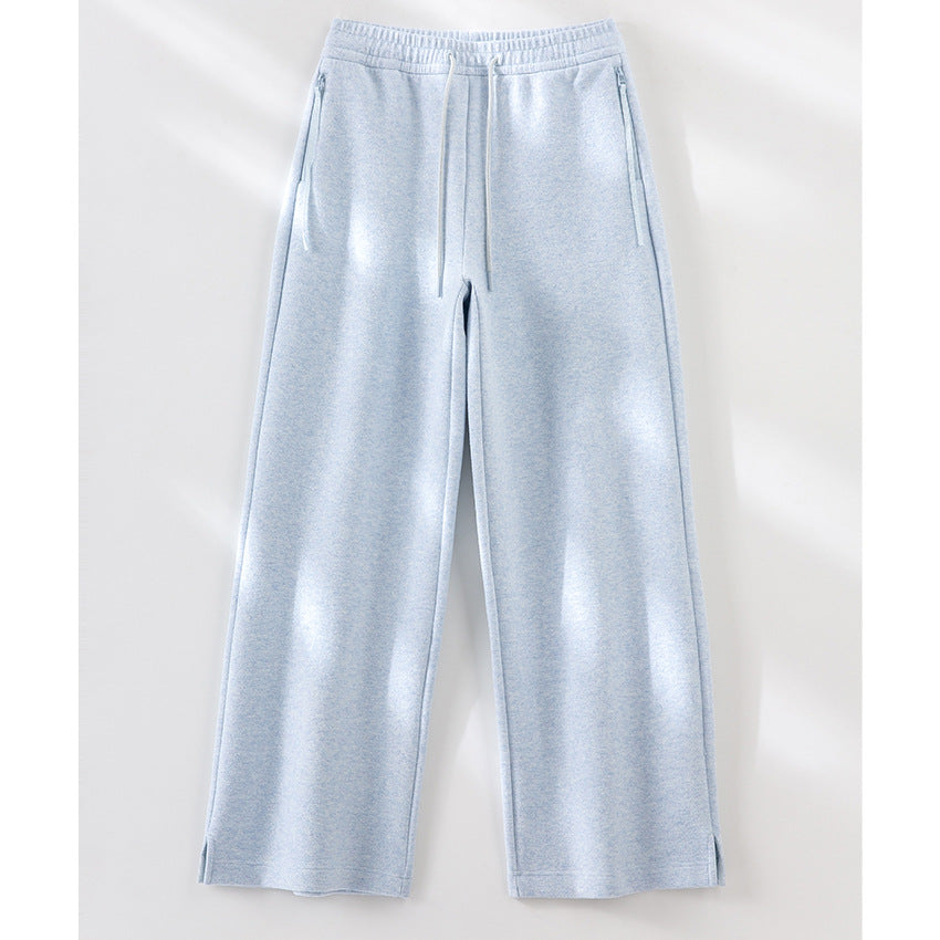 Damen Weite Highwaist Sweathose mit Tunnelzug, Eingrifftaschen und Saumschlitz Nord Taschen