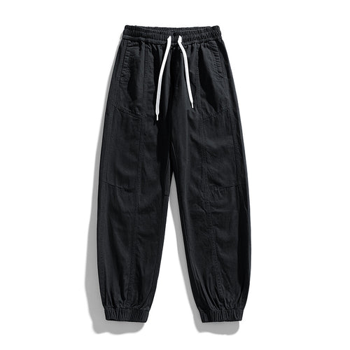 Herren Oversized Utility-Jogginghose aus robustem Baumwollmix mit Kordelbund, seitlichen Cargo‑Taschen & gerippten Bündchen Nord Taschen