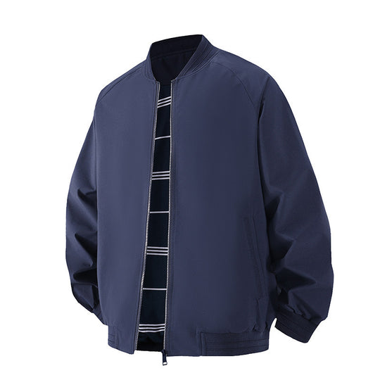 Herren Leichte Windbreaker-Bomberjacke mit Raglanärmeln, elastischen Bündchen und Zwei-Wege-Reißverschluss Nord Taschen