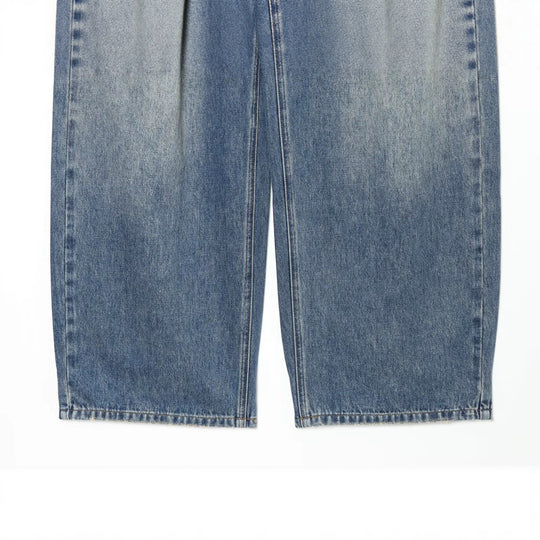 Damen Weite Ripped Denim‑Jeans mit Knie‑Löchern und hoher Leibhöhe Nord Taschen
