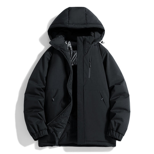 Herren Technischer Steppparka mit Kapuze, Thermo-Isolierung und Brust-Reißverschlusstasche Nord Taschen