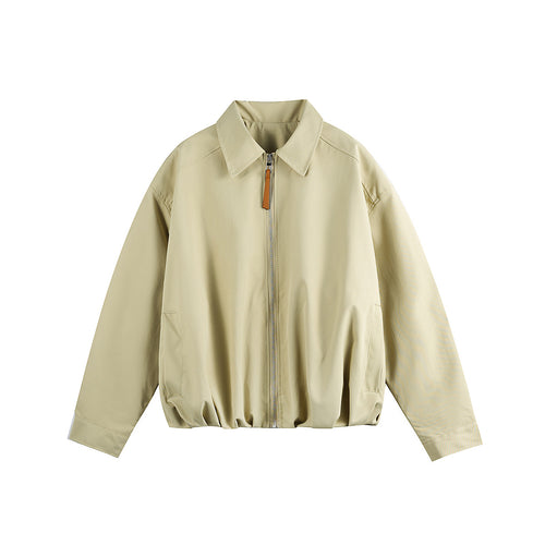 Unisex Kurzblouson im Boxy‑Cut mit Hemdkragen und gerafftem Saum Nord Taschen
