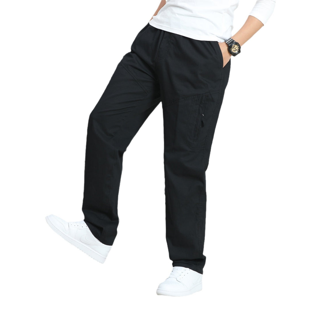 Herren Weite Utility-Cargohose mit elastischem Bund, seitlicher Reißverschlusstasche & vorgeformten Knieeinsätzen Nord Taschen