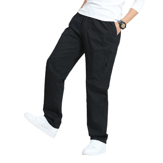 Herren Weite Utility-Cargohose mit elastischem Bund, seitlicher Reißverschlusstasche & vorgeformten Knieeinsätzen Nord Taschen