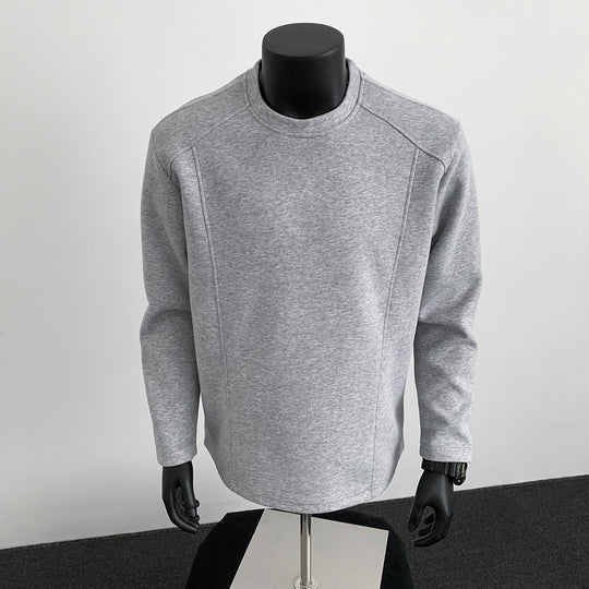 Herren Sweatshirt mit strukturierten Nahtdetails und Rundhalsausschnitt Nord Taschen