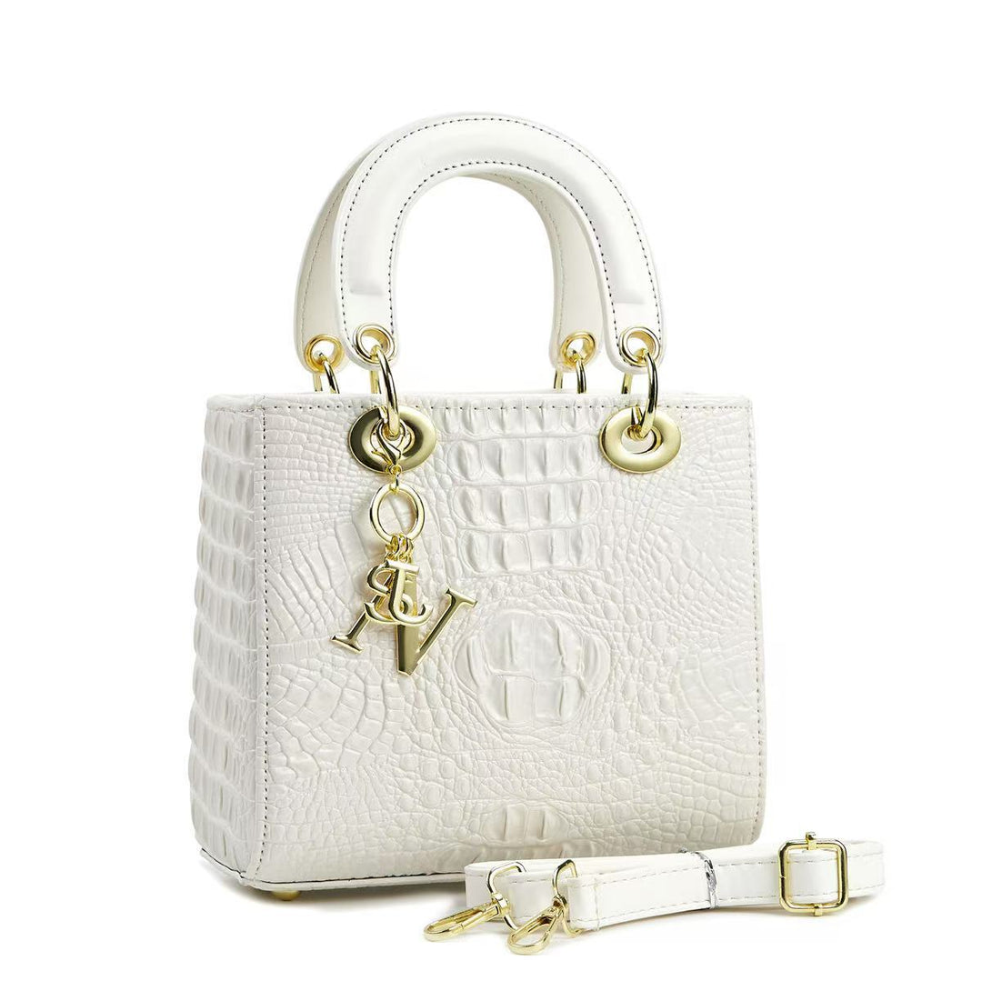 Damen elegante Handtasche mit strukturiertem Krokodilleder Nord Taschen
