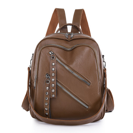 Damen modischer Rucksack mit trendigen Nieten und Reißverschlussdetails Nord Taschen