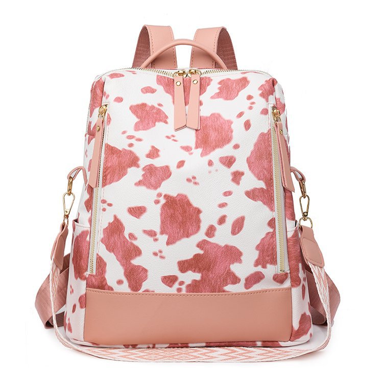 Damen Rucksack mit modernem Kuhflecken-Design und vielseitigen Tragemöglichkeiten Nord Taschen