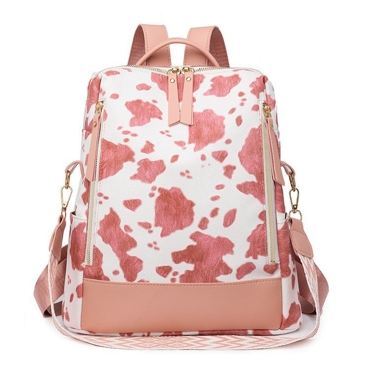 Damen Rucksack mit modernem Kuhflecken-Design und vielseitigen Tragemöglichkeiten Nord Taschen