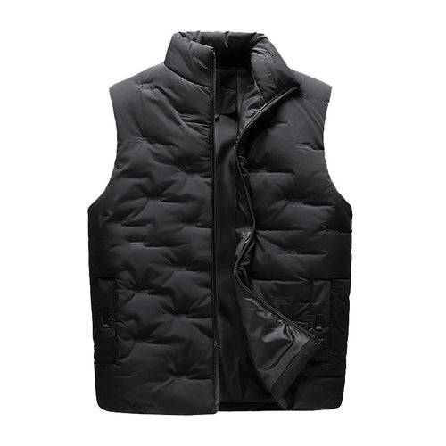 Herren Leichte Thermo-Steppweste mit hochgeschlossenem Stehkragen, winddichter Mikrofaserschale und verdeckten Reißverschlusstaschen Nord Taschen