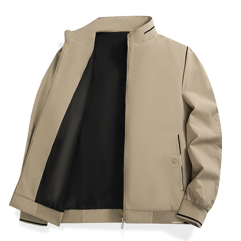 Herren Leichte Urban-Windjacke mit Stehkragen, Zwei-Wege-Reißverschluss und Reißverschlusstaschen Nord Taschen