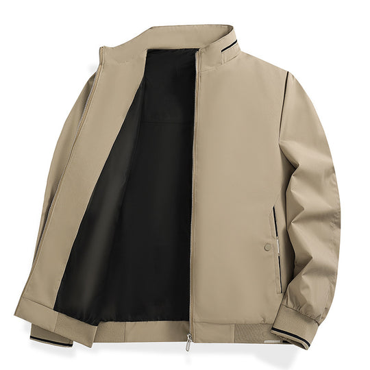 Herren Leichte Urban-Windjacke mit Stehkragen, Zwei-Wege-Reißverschluss und Reißverschlusstaschen Nord Taschen