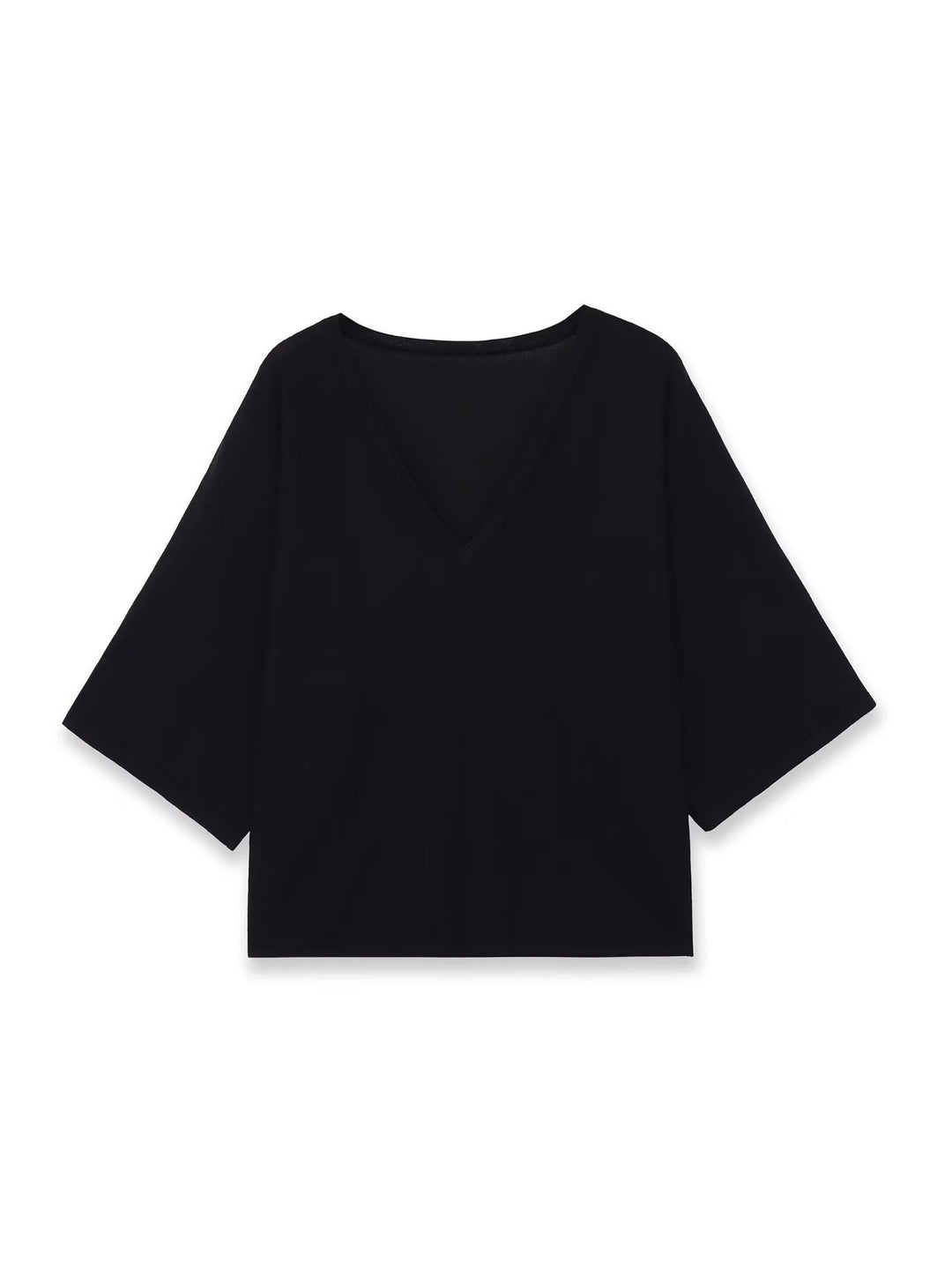 Damen Oversize V-Ausschnitt-Top mit Kimonoärmeln Nord Taschen