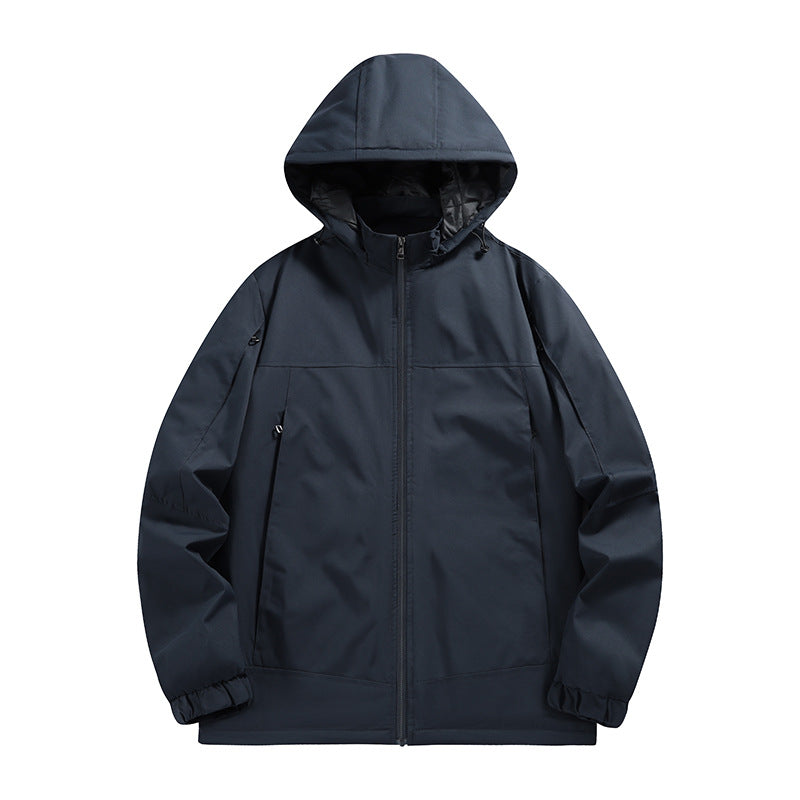 Herren Wasserabweisende Softshelljacke mit Kapuze, winddicht und atmungsaktiv Nord Taschen