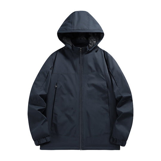Herren Wasserabweisende Softshelljacke mit Kapuze, winddicht und atmungsaktiv Nord Taschen