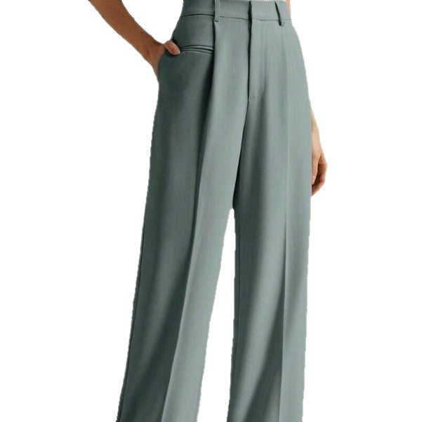 Damen Weite und elegante Anzughose mit hohen Bund