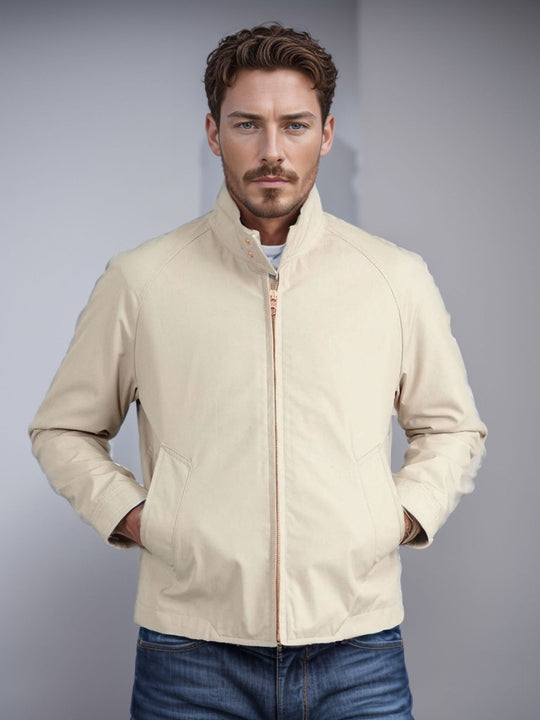Herren Kurzjacke im Blousonstil mit Cordkragen und Metallreißverschluss Nord Taschen