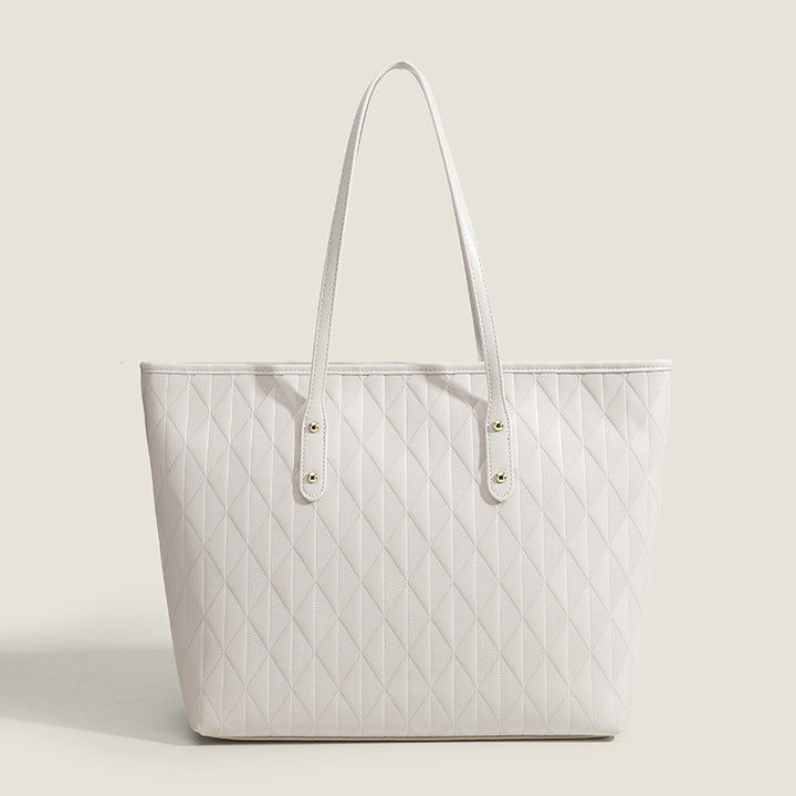 Damen tote Tasche mit elegantem Rautendesign und praktischen Innenfächern Nord Taschen