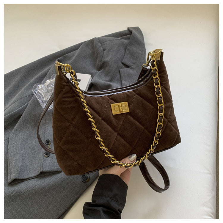 Damen elegante Schultertasche mit trendigem Steppmuster Nord Taschen