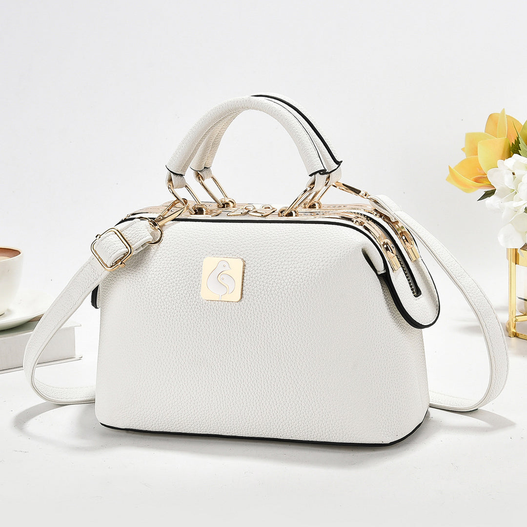 Damen elegante Handtasche mit strukturiertem Leder Nord Taschen