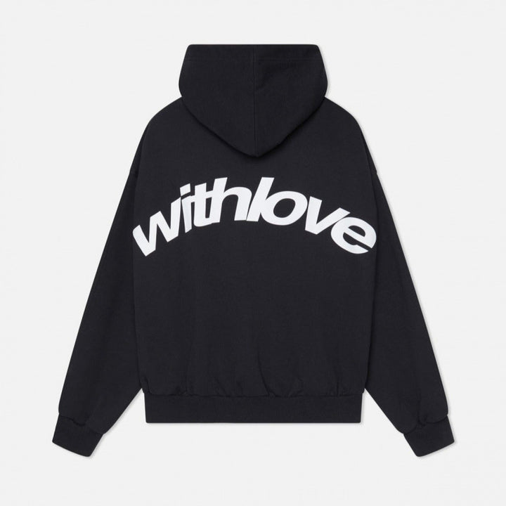 Unisex Oversized Kapuzenpullover mit großem Rückenprint und weichem Fleece Innen Nord Taschen
