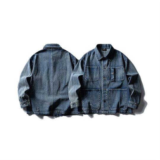 Unisex Boxy-Denim-Blouson mit vier aufgesetzten Taschen Nord Taschen