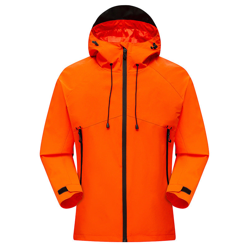 Herren Wasserdichter High-Visibility Shellparka mit atmungsaktiver Membran, verstellbarer Kapuze und Belüftung Nord Taschen