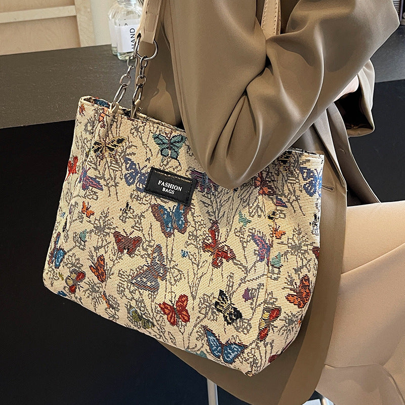 Damen Tragetasche mit floralem Design und strapazierfähiger Baumwolle Nord Taschen