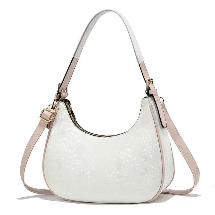 Damen Handtasche mit stilvollem Schlangenleder-Design und abnehmbarem Schulterriemen Nord Taschen