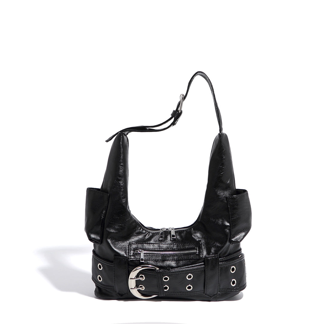 Damen modische Handtasche mit auffälligem Metallverschluss Nord Taschen