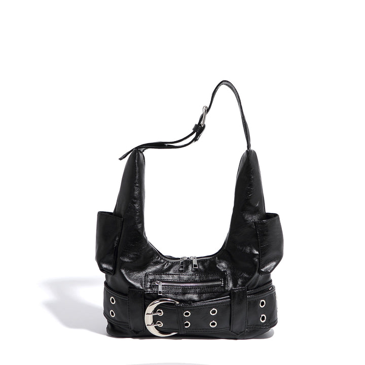 Damen modische Handtasche mit auffälligem Metallverschluss Nord Taschen