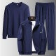 Herren Dreiteiliges Freizeit-Trainingsset aus French-Terry mit Kapuzenjacke, Rundhals-Sweat & tapered Jogginghose Nord Taschen