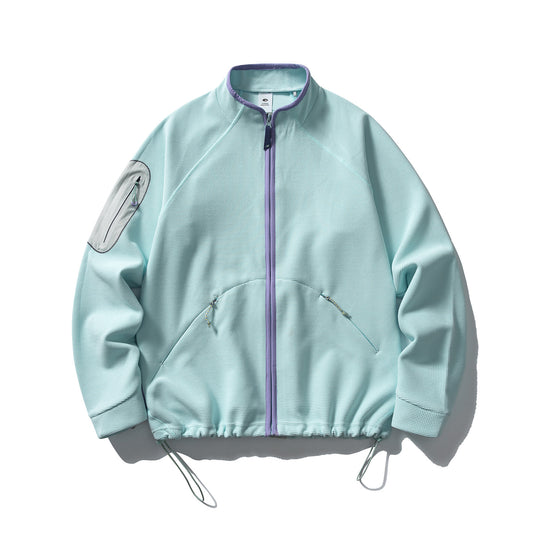 Unisex Struktur-Fleecejacke mit Reißverschluss, Ärmeltasche und Kordelzug Nord Taschen
