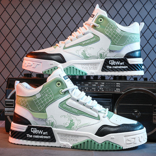 Damen Modische Hochsneaker mit grafischen Details