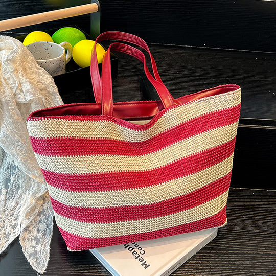 Damen Tragetasche mit maritimem Streifen-Design und robusten Tragegriffen Nord Taschen