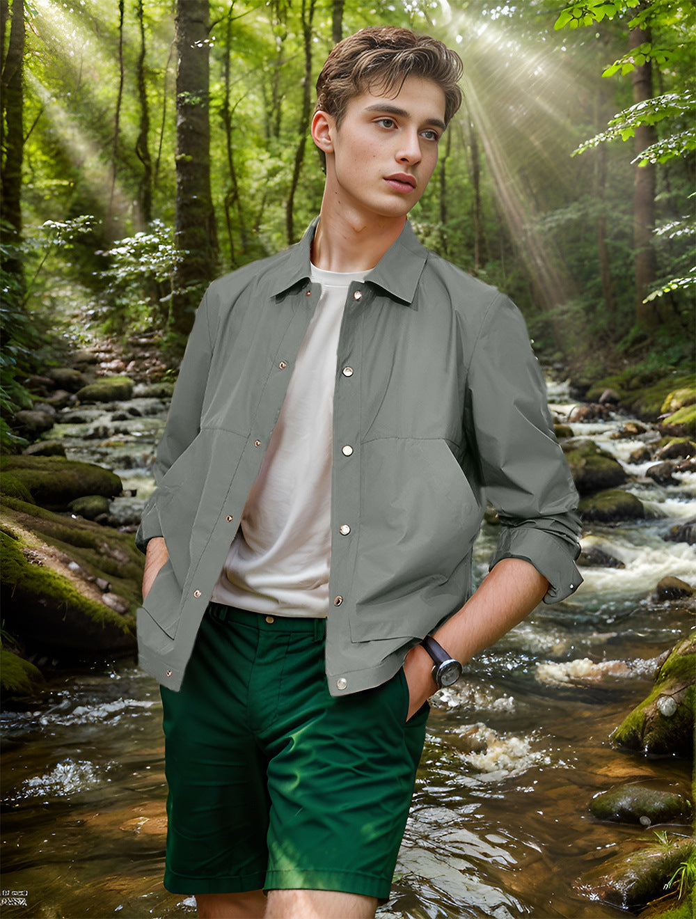 Herren leichte Outdoor-Jacke
