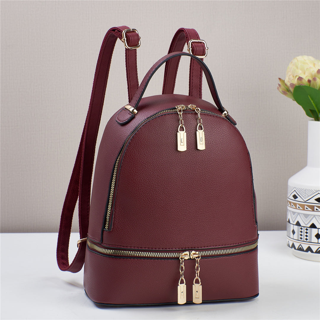 Damen Rucksackhandtasche mit elegantem Doppelreißverschluss Nord Taschen