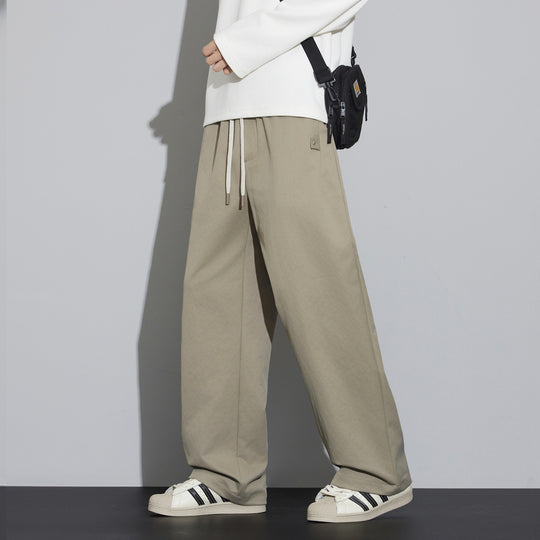 Herren Weite Relaxed‑Fit Stoffhose mit Tunnelzug & Bügelfalte Nord Taschen