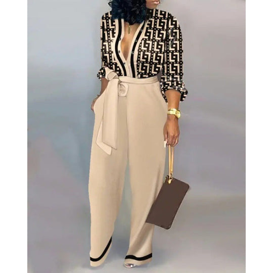 Damen Denim Jumpsuit mit modischem Patchwork-Design und praktischen Taschen - Arvani