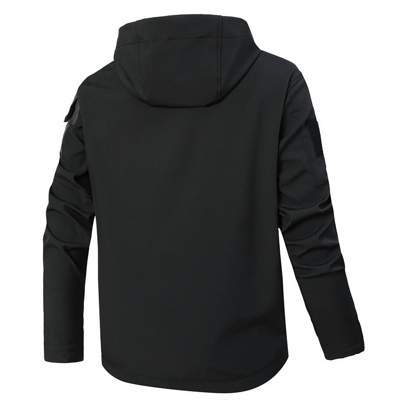 Herren Softshell-Tactical Jacke mit Fleece-Innenfutter, Kapuze und Multifunktionstaschen Nord Taschen
