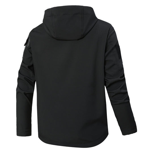 Herren Softshell-Tactical Jacke mit Fleece-Innenfutter, Kapuze und Multifunktionstaschen Nord Taschen