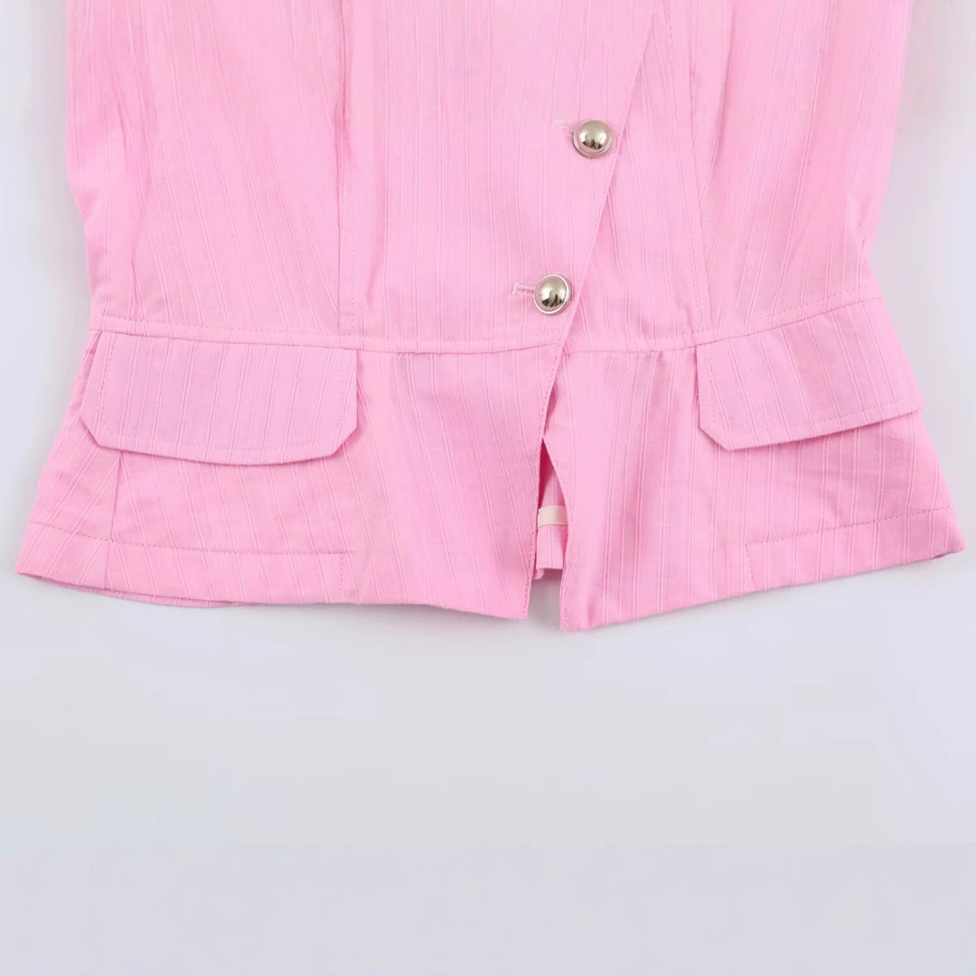 Damen Kurzjacke mit asymmetrischer Knopfleiste, Stehkragen und Zier‑Taschen Nord Taschen