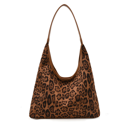 Damen elegante Hobo-Tasche aus hochwertigem Kunstleder mit attraktivem Leopardenmuster Nord Taschen
