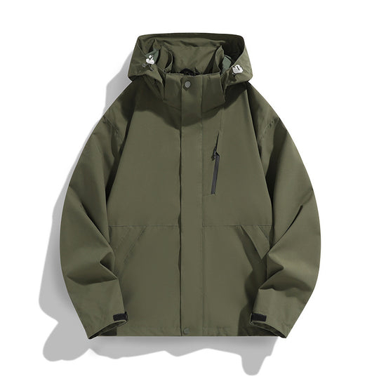 Damen Oversize Softshell-Kapuzenjacke mit Drop-Shoulder, verdeckten Reißverschlüssen und Kordelzug Nord Taschen